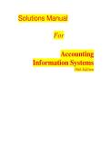 Solution manual for Accounting Information Systems &lbrack;Print Replica&rsqb; 16th Edition by Marshall Romney &vert;ISBN&semi;9780138125608&vert;All chapters included