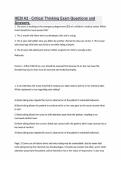 HESI A2 - Critical Thinking Exam Questions and Answers&period;