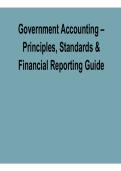 Government Accounting &ndash; Principles&comma; Standards & Financial Reporting Guide 2025&sol; 2026 Comprehensive Accounting Review Guide with Solutions