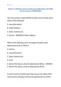 Chapter 3 Policing and Law Enforcement Questions with 100&percnt; Correct Answers UPDATED&excl;&excl;&excl;&excl;