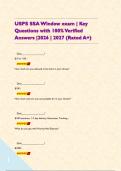 USPS SSA Window exam &vert; Key Questions with 100&percnt; Verified Answers &vert;2026 &vert; 2027 &lpar;Rated A&plus;&rpar;     