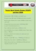 Texas Real Estate Exam&semi; STATE portion 2026