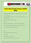 Texas Real Estate Finance EXAM 2026