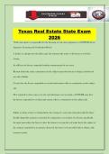 Texas Real Estate State Exam 2026