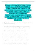 NR566 Advanced Pharmacology for Care of the Family NR566 Chamberlain University 2026 Complete Midterm and Final Exam Questions and Answers