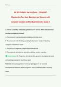 NR 328 Pediatric Nursing Exam 1 2026&sol;2027  Chamberlain Test Bank Questions and Answers with  Complete Solutions and Verified Rationales Grade A