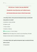 NR 328 Exam 1 Pediatric Nursing 2026&sol;2027  Chamberlain Actual Questions and Verified Answers  with Detailed Rationales Grade A NCLEX Study Guide