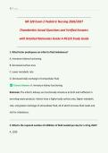 NR 328 Exam 2 Pediatric Nursing 2026&sol;2027  Chamberlain Actual Questions and Verified Answers  with Detailed Rationales Grade A NCLEX Study Guide