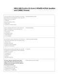 NRSG 3420 Practice Q's Exam 3 UPDATED ACTUAL Questions  and CORRECT Answers 