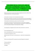 Colibri Real Estate &lpar;Real Estate Express&rpar; Final Exam Colibri Real Estate 2026 Latest Updated Questions and Answers PDF