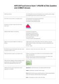 NDFS 250 Food Science Exam 1 UPDATED ACTUAL Questions  and CORRECT Answers 