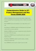 Comprehensive Guide to ICT Project Management and Key Terms EXAM 2026