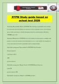RTPM Study guide based on actual test 2026