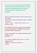 BLS Instructor Exam &vert;&vert; Most Recent Exam 2026-2027  Actual Complete Real Exam Questions And Correct  Answers &lpar;Verified Answers&rpar; Already Graded A&plus; &vert;  Guaranteed Success &vert; Newest Exam&vert; Just                        Released&excl;&excl;