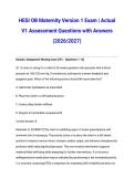 HESI OB Maternity Version 1 Exam &vert; Actual V1 Assessment Questions with Answers &lpar;2026&sol;2027&rpar;