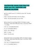 WASTEWATER GRADE FOUR PRACTICE EXAM 2026 FULL QUESTIONS AND DETAILED SOLUTIONS