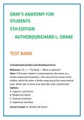 2026 NGN NCLEX Test Bank for Gray&rsquo;s Anatomy for Students 5th Edition by Drake Vogl Mitchell &vert; MCQs Rationales Clinical Judgment