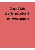 Chapter 7 Social Stratification Study Guide and Practice Questions 2025&sol; 2026 Comprehensive Sociology Exam Prep Guide with Solutions