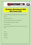 Strategic Management BUS 4853 Exam 2026