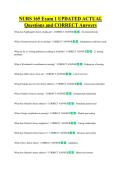 NURS 165 Exam 1 UPDATED ACTUAL   Questions and CORRECT Answers  