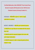 Certified Medication Aide 2026&sol;2027 Final Actual Exam  Newest Complete 200 Questions And 100&percnt;Correct  Detailed Answers&vert; Already Graded A&plus;&vert;