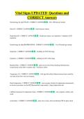 Vital Signs UPDATED  Questions and  CORRECT Answers 
