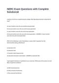 NERC Exam Questions with Complete Solutions