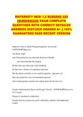 MATERNITY HESI 1&comma;2  &lpar;NURSING220&rpar; EXAM COMPLETE QUESTIONS WITH CORRECT DETAILED ANSWERS 2025&sol;2026 GRADED A&plus; &vert;&vert; 100&percnt; GUARANTEED PASS RECENT VERSION