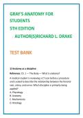 2026 NGN NCLEX Test Bank for Gray&rsquo;s Anatomy for Students 5th Edition by Drake Vogl Mitchell &vert; MCQs Rationales Clinical Judgment