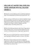 WELLCARE ACT MASTERY FINAL PAPER 2026  TESTED QUESTIONS WITH FULL SOLUTION  GRADED A&plus; 