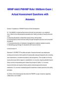 NRNP 6665 PMHNP Role I Midterm Exam &vert; Actual Assessment Questions with Answers