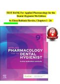 Test Bank for Applied Pharmacology for the Dental Hygienist &lpar;9th Edition&rpar; &mdash; Elena Bablenis Haveles