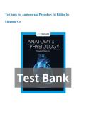 Test Bank for Anatomy and Physiology &lpar;1st Edition&rpar; &mdash; Elizabeth Co
