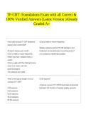 TF-CBT&colon; Foundations Exam with all Correct & 100&percnt; Verified Answers &vert;Latest Version &vert;Already Graded A&plus;