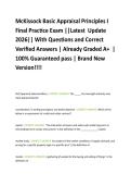 McKissock Basic Appraisal Principles I  Final Practice Exam &vert;&vert;Latest  Update  2026&vert;&vert; With Questions and Correct  Verified Answers &vert; Already Graded A&plus;  &vert;  100&percnt; Guaranteed pass &vert; Brand New  Version&excl;&excl;&excl;&excl;