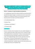 WGU D668 ELEMENTARY LITERACY CURRICULUM PA & OA 2026&sol;2027 &vert; 156 Real Questions and Answers &vert; Graded A&plus; &vert; Teaching Certification Prep &vert; Pass Guaranteed