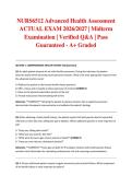 NURS6512 Advanced Health Assessment ACTUAL EXAM 2026&sol;2027 &vert; Midterm Examination &vert; Verified Q&A &vert; Pass Guaranteed - A&plus; Graded