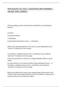 PSYCHOLOGY 451 TEST 1 QUESTIONS AND ANSWERS &vert; SOLVED 100&percnt; CORRECT&period;