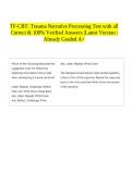 TF-CBT&colon; Trauma Narrative Processing Test with all Correct & 100&percnt; Verified Answers &vert;Latest Version &vert;Already Graded A&plus;