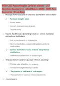 WGU C213 Accounting for Decision Makers &ndash; 167  Questions & Answers &vert; Latest Update 2026 &vert; 100&percnt; Pass  Guarantee &vert; Exam Prep