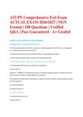 ATI PN Comprehensive Exit Exam ACTUAL EXAM 2026&sol;2027 &vert; NGN Format &vert; 180 Questions &vert; Verified Q&A &vert; Pass Guaranteed - A&plus; Graded