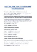 Psych 260 SDSU Exam 1 Questions With Complete Answers