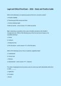 Legal and Ethical Final Exam &ndash; 2026 &ndash; Study and Practice Guide