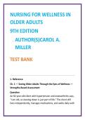 2026 NGN NCLEX Test Bank for Nursing for Wellness in Older Adults 9th Edition by Carol A&period; Miller &vert; MCQs Rationales Clinical Judgment
