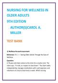 2026 NGN NCLEX Test Bank for Nursing for Wellness in Older Adults 9th Edition by Carol A&period; Miller &vert; MCQs Rationales Clinical Judgment