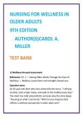 2026 NGN NCLEX Test Bank for Nursing for Wellness in Older Adults 9th Edition by Carol A&period; Miller &vert; MCQs Rationales Clinical Judgment