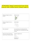 NCIDQ-IDFX- Design Communication Exam with all Correct & 100&percnt; Verified Answers &vert;Already Graded A&plus;