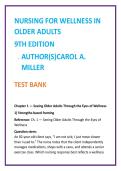 2026 NGN NCLEX Test Bank for Nursing for Wellness in Older Adults 9th Edition by Carol A&period; Miller &vert; MCQs Rationales Clinical Judgment