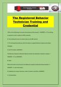 The Registered Behavior Technician Training and Credential