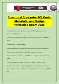 Structural Concrete&colon; ACI Code&comma; Materials&comma; and Design Principles Exam 2026